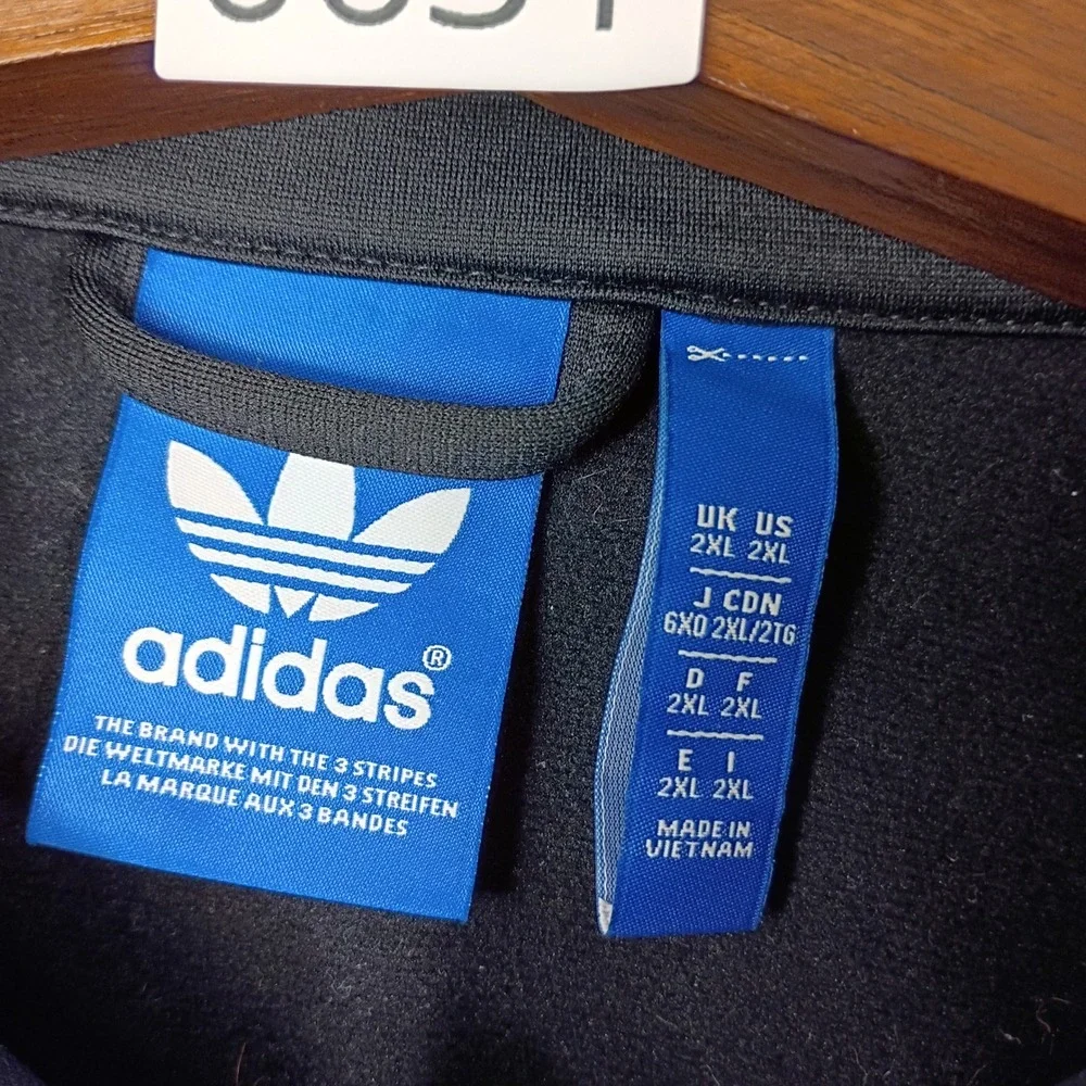 Adidas Track Jacket Mens XL Grey Black Neon Green Colorblock Trefoil Gorpcore